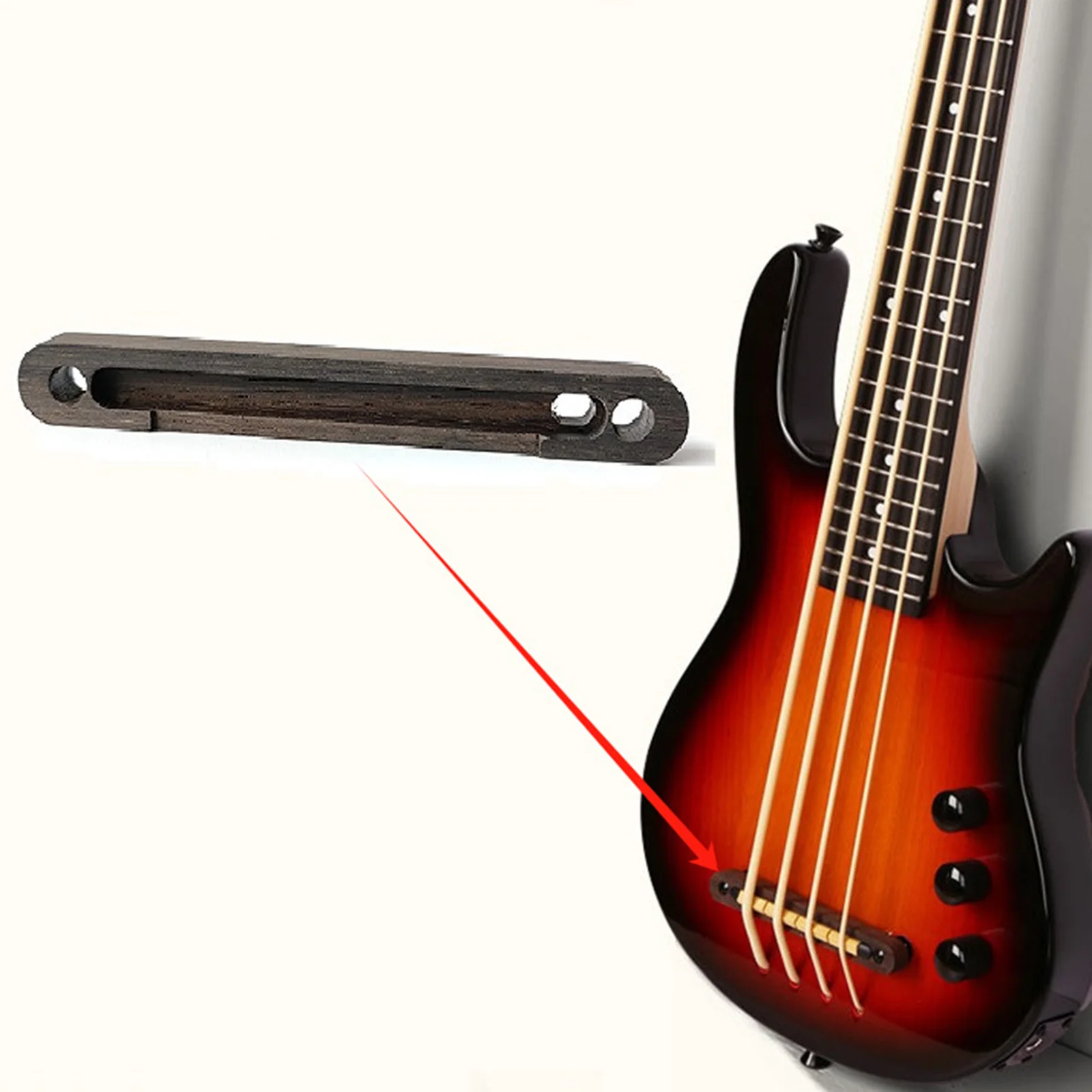 Holz Gitarre Brücke Robuste Palisander DIY Upgrade Ersetzen Ukulele Reparatur Gitarrenbauer Werkzeug Musik Instrument Teil Brücke Ersatz