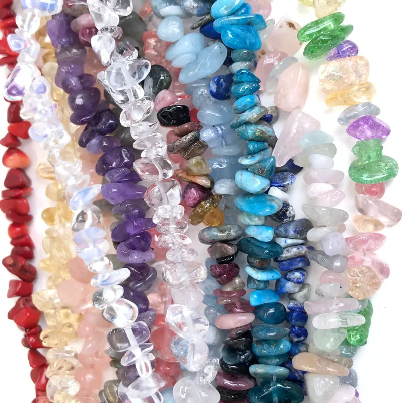 Natural Chips Stone Beads Irregular Gravel Crystal quartz Beads For Jewelry Making DIY Bracelet Necklace Accessories 16inches