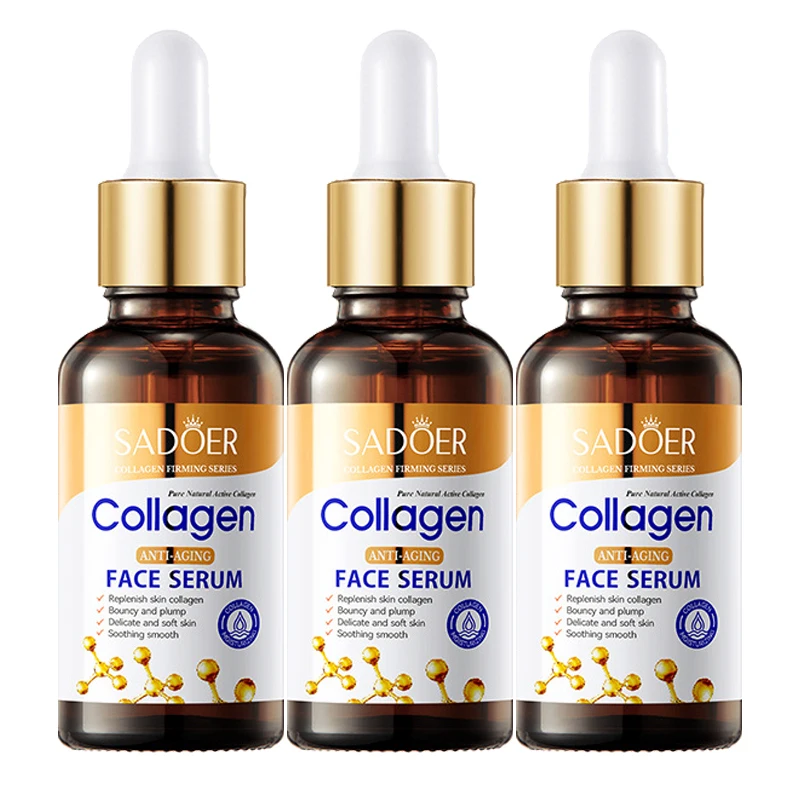 

3pcs Collagen Face Serum skincare Facial Essence Liquid Firming Moisturizing Nourishing Facial Serum Skin Care