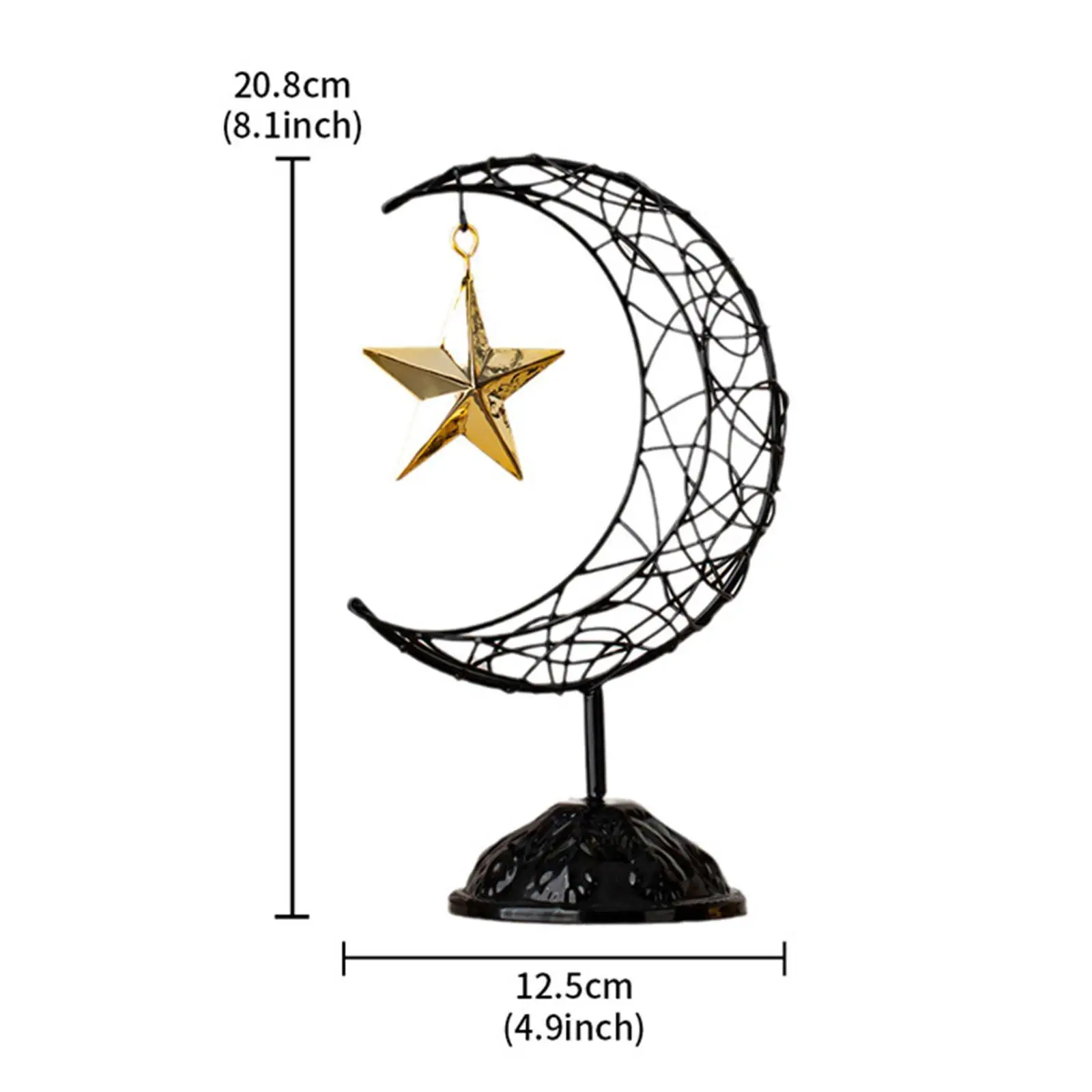 Centro de mesa con adorno de estrella y Luna, decoración de Ramadán para sala de estar y hogar