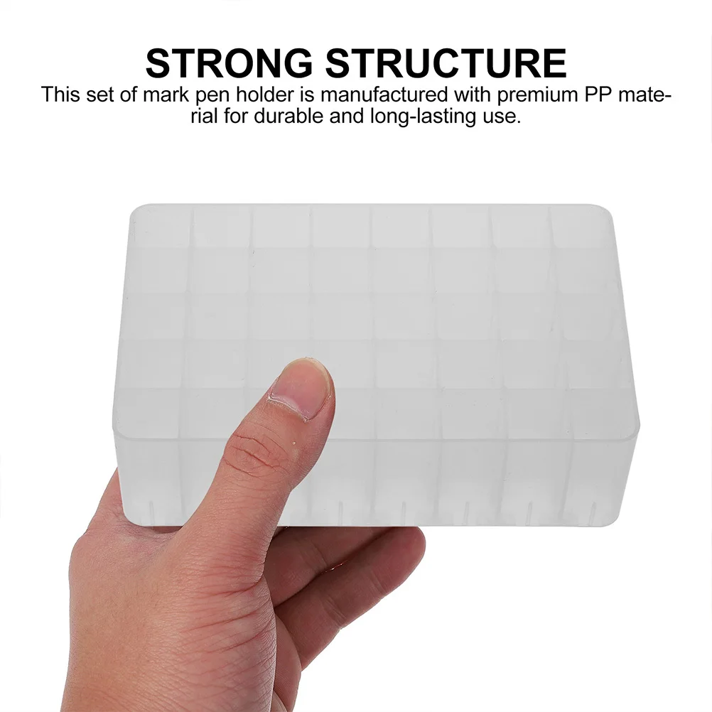 

3Pcs Stationery Organizer Plastic Marker Storage Portable Pen Holder Sorting Stand for School Office Travel Pen Holder