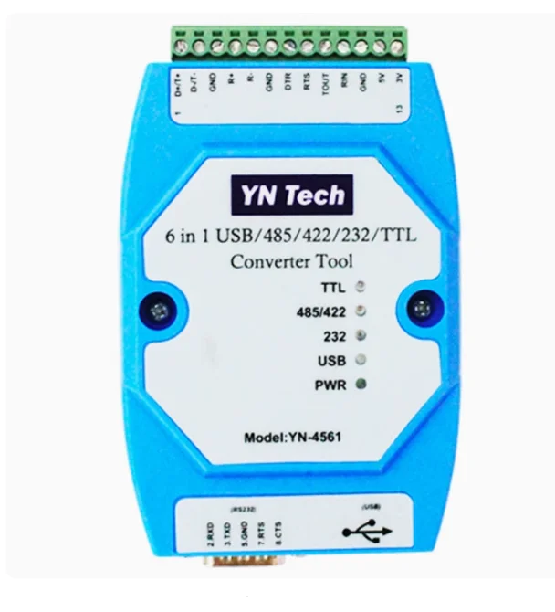 YN4561 Six in One Serial Port Module CP2102 USB/485/422/232/TTL Interconversion to Serial Port COM