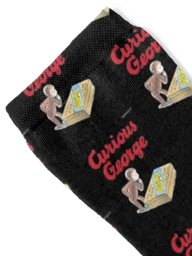 Jigsaw Puzzle Curious George Socks Stockings compression winter thermal with print christmas gift Luxury Woman Socks Men's