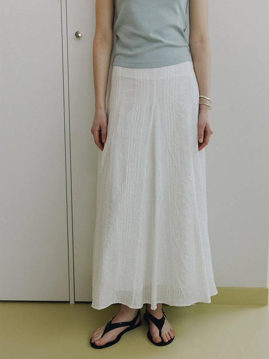 Nolara Authentic  Brand Light Embroidery Half Skirt Spring Summer New Style Casual High Waist A-Line Skirt for Women