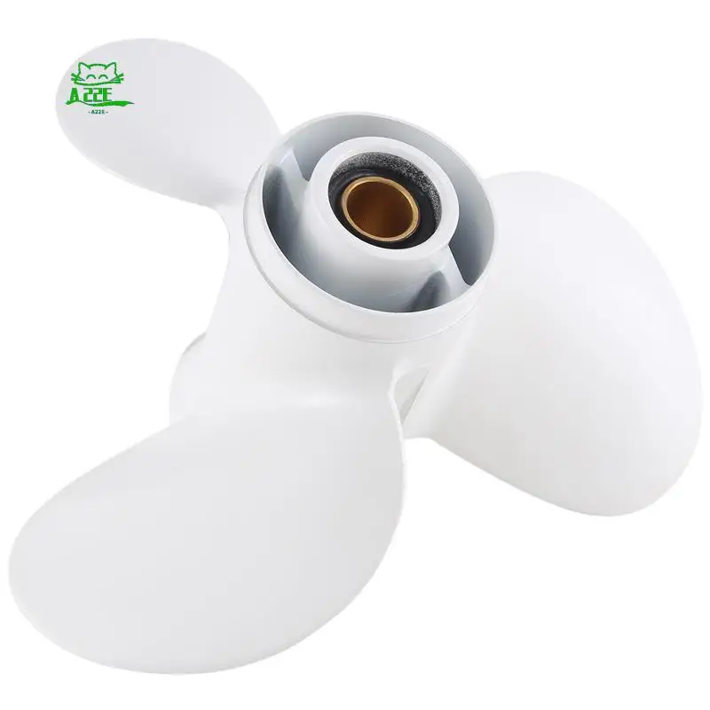 A22E-Marine Engine Outboard Propeller 664-45947-01-El 9 7/8 X 11 1/4 For Yamaha 20-30Hp Aluminum Alloy 3 Blade Black 10 Spline T