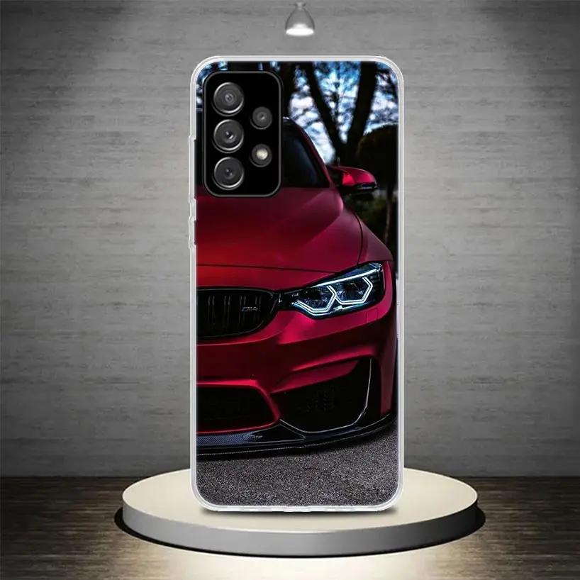 Blue Red Car for Bmw Phone Case Cover For Samsung Galaxy A55 A54 A52 A53 A15 A14 A12 A13 A25 A24 A22 A23 A35 A34 A32 A33 A04S A0