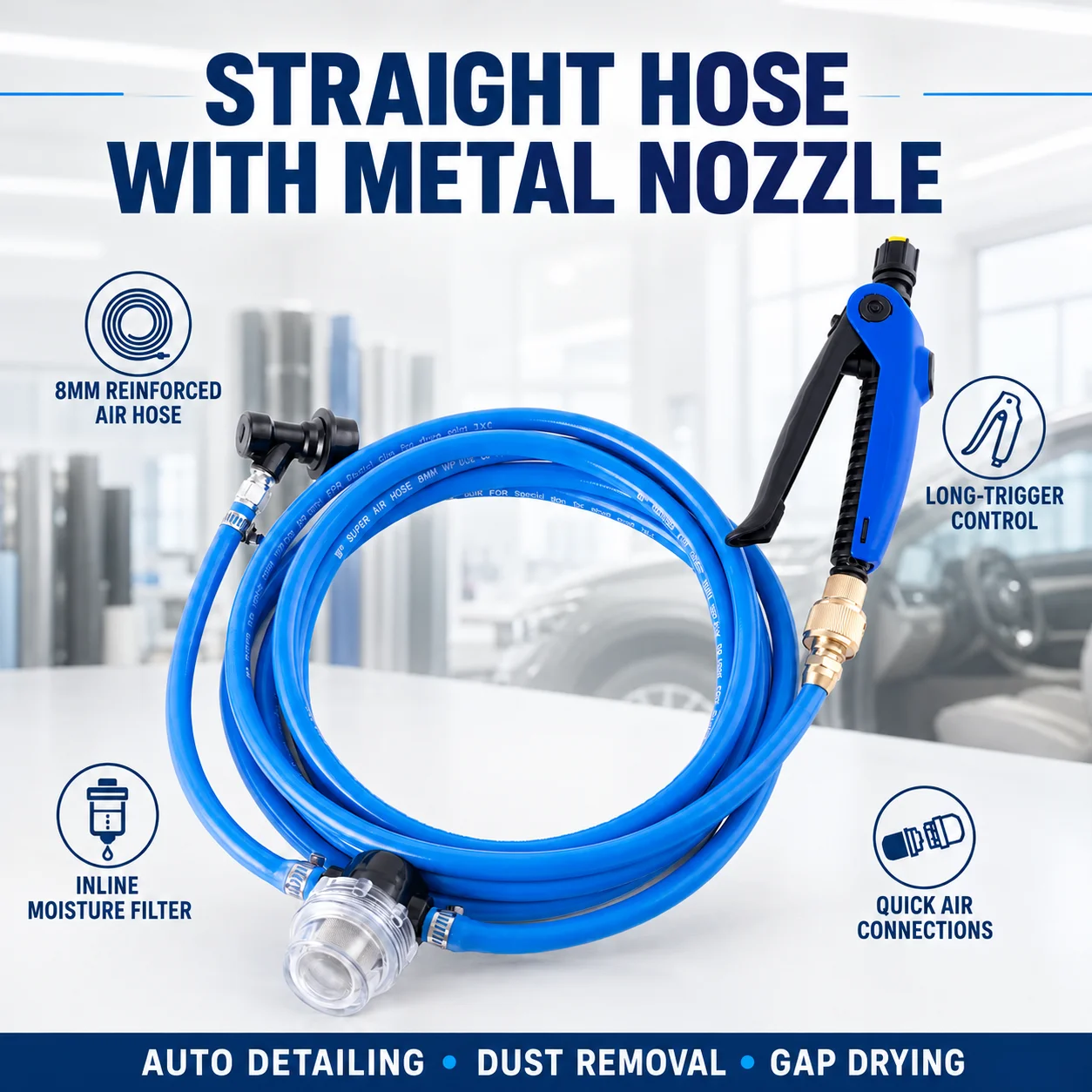 Replacement Spray Gun Kit with Hose Adjustable Nozzle for Car Wash Water Tank PPF Tool Window Tint Tool Car Film Tool