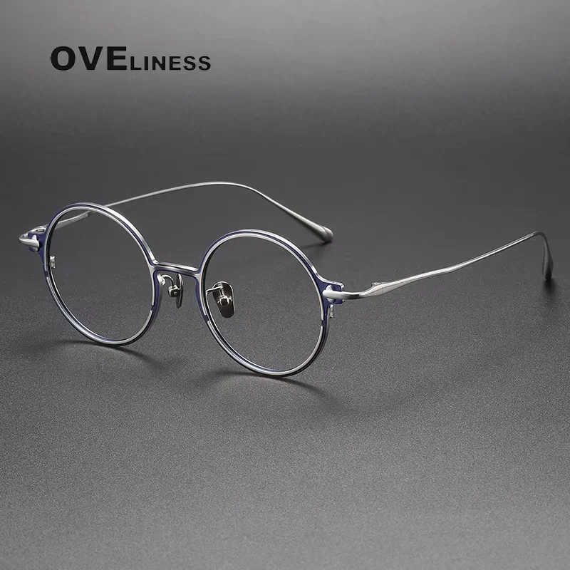 

Vintage Round Pure Titanium Eyeglasses Frames Men Glasses Frame Women New Brand Design Ultralight Japanese Eyewear spectacles