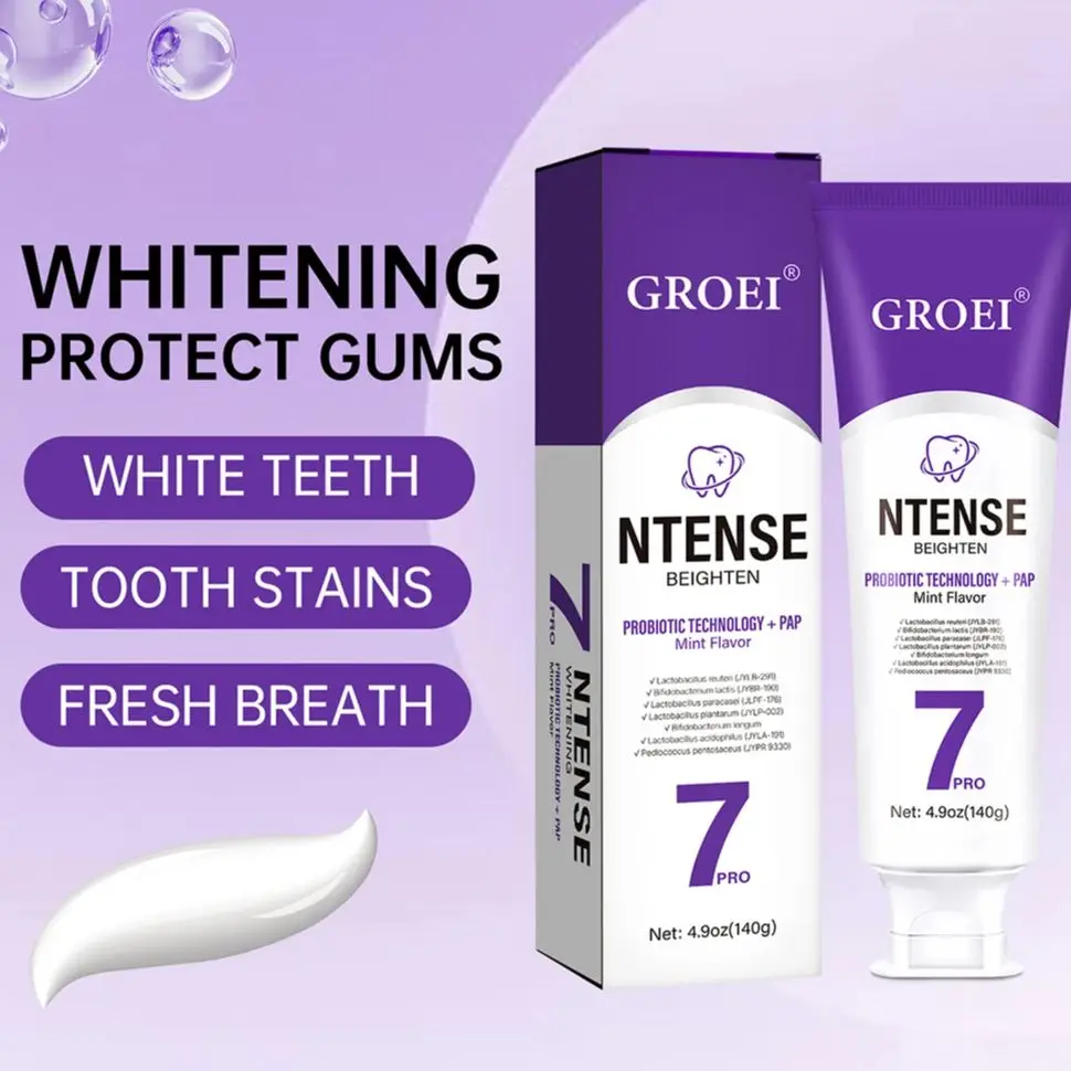 

140g Probiotic Toothpaste Fluorine-free Teeth Effectively Whiten Brighten Remove Plaque Stains and Dental Calculus Fresh Breath