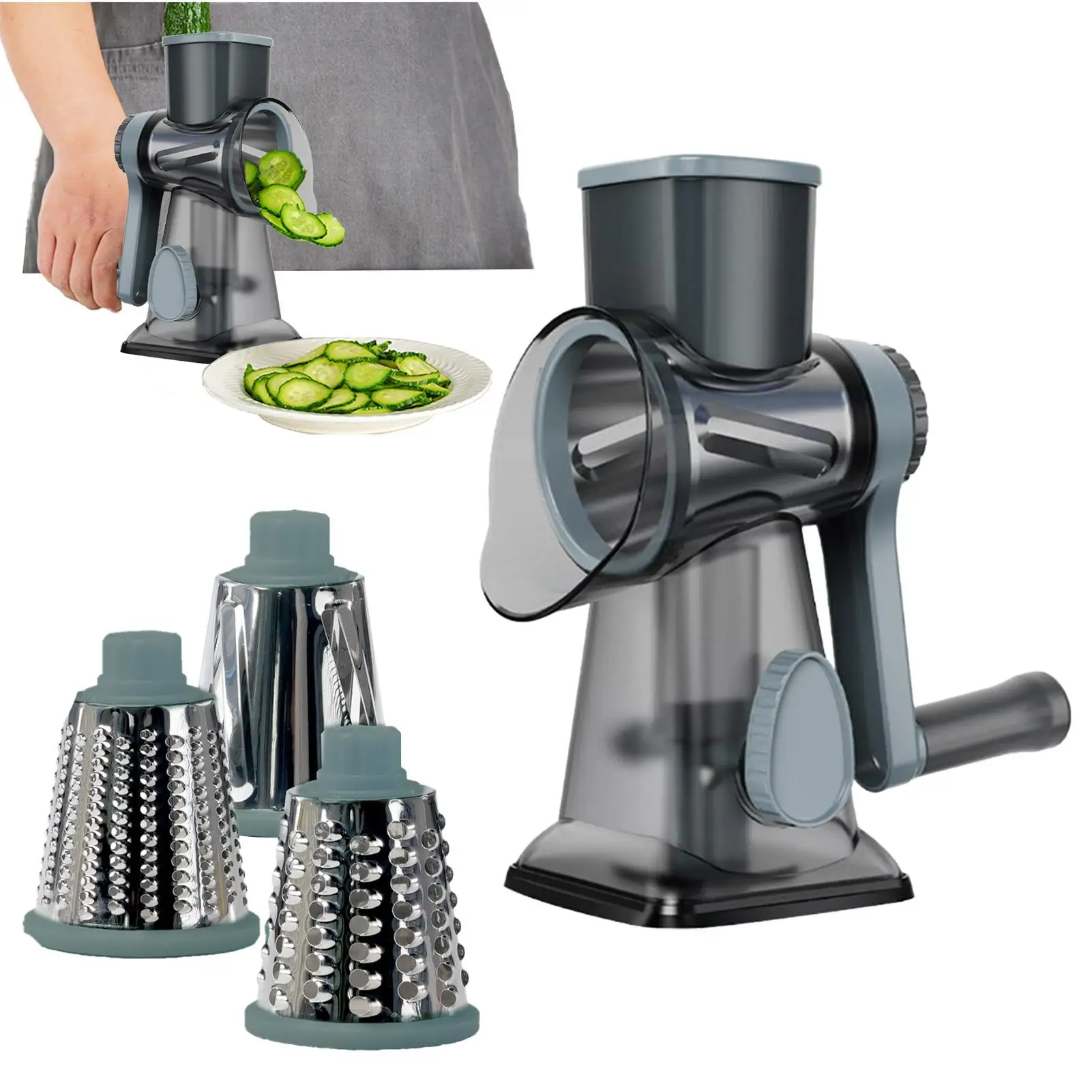 

Терка для сыра, многофункциональная ручная терка для еды, вращающиеся терки для кухни, огурца, картофеля, моркови, домашнего ресторана, кухни