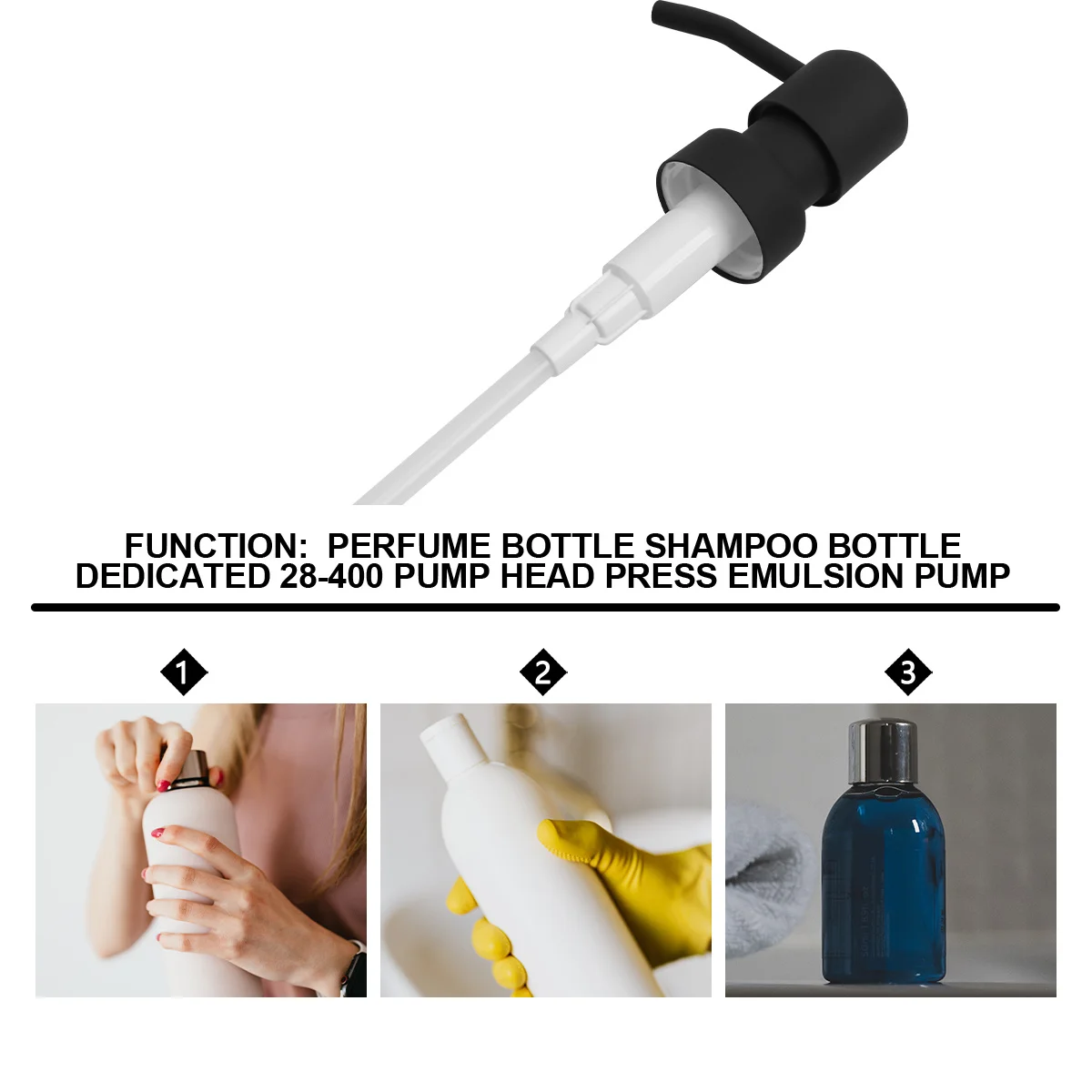 

1Pcs Plated Metal Bottle Pump Head Accessory for Bathroom Kitchen Home Reuse Waste Reduction Bottle Pump Nozzle