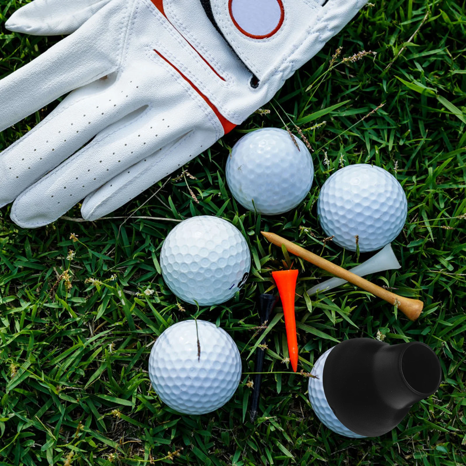 6 шт., резиновые захваты для извлечения мячей, сменные присоски, маленькие инструменты, черный захват для гольфа, практичный, легкий, удобный для гольфа