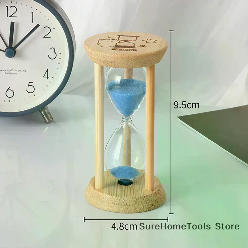 5 Minutes New Wooden Hourglass Mini Desktop Decoration Sand Clock Creative Timers Sandglass Hourglass Kitchen For Kids Gift