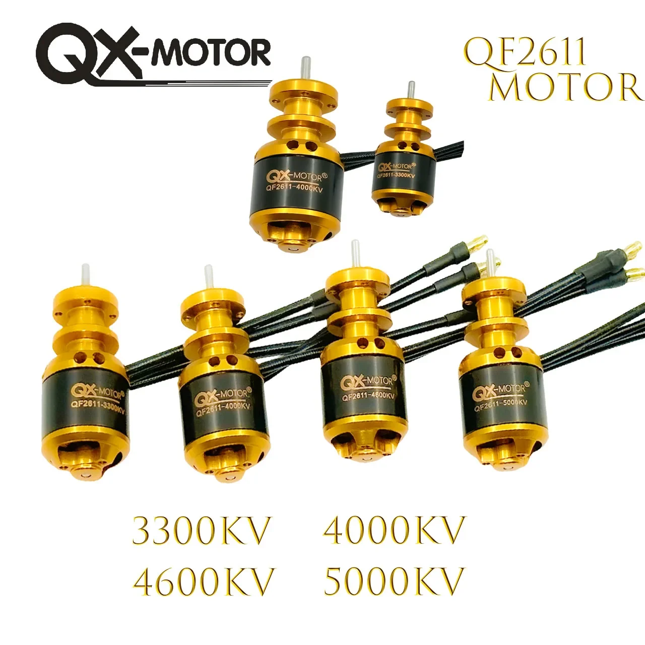 QX-MOTOR 50mm EDF 12 Blades  QF2611 3300/4000/4600/5000KV All Copper Wire Brushless Motor for DIY RC Airplanes Model Parts