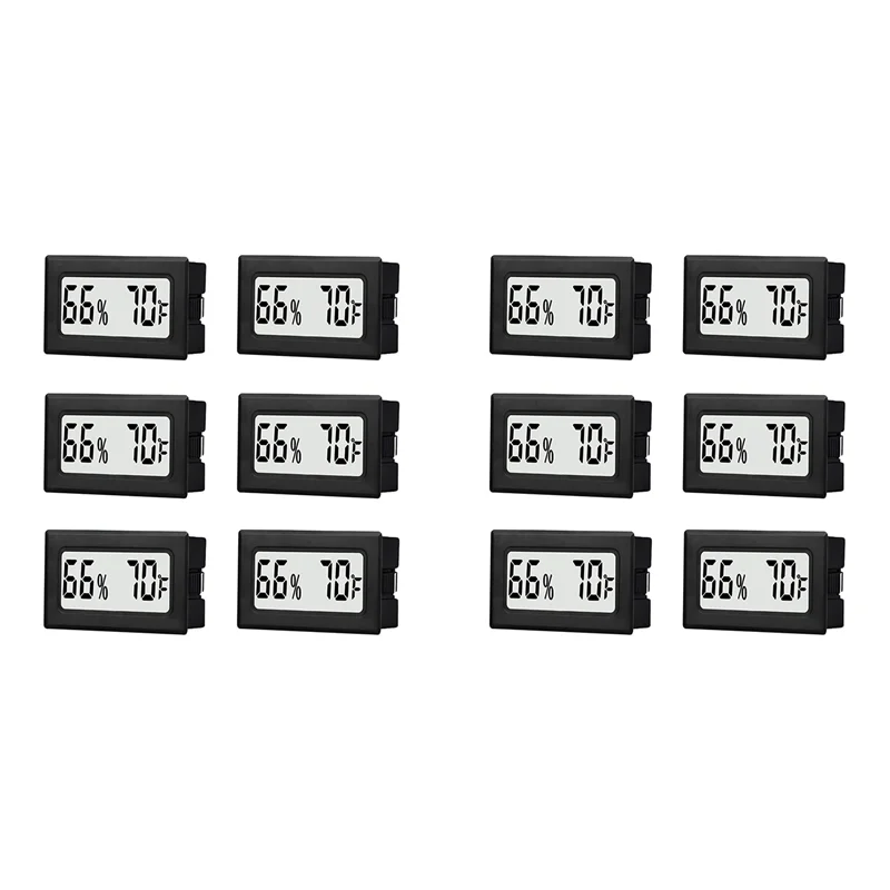 AC88-2X Mini Small Digital Hygrometer Thermometer Indoor With Temp Humidity Sensor Monitor Fahrenheit (℉) For Jars,Humidor