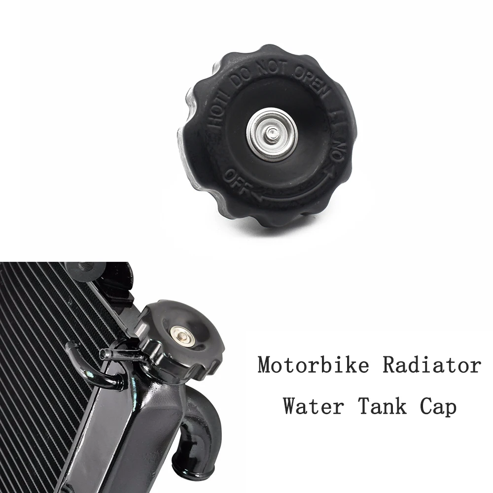 Pokhaomin Motorcycle Design Universal BLACK 1.1 Bar Radiator Cap Cover for Honda Suzuki Kawasaki Motorbike Part