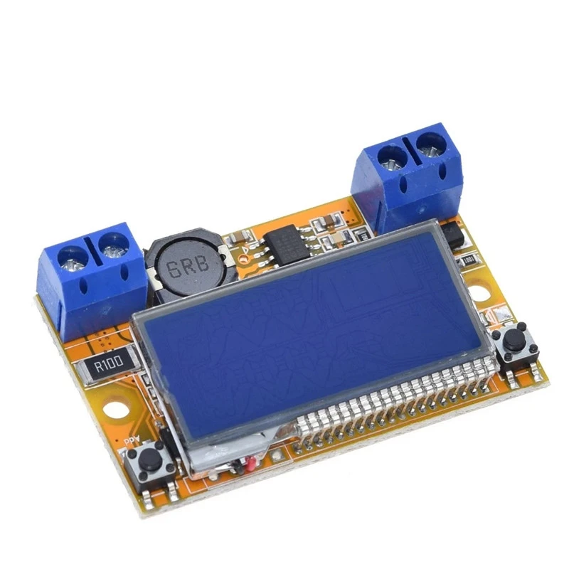 Modulo di alimentazione stabilizzato con tensione step-down regolabile DC-DC con display LCD con voltmetro e amperometro dualisplay