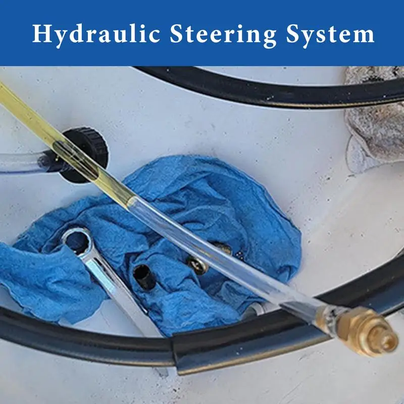 Hydraulic Steering Kit 2 Pieces Hydraulic Outboard Steering Kit Steering Fluid Filler Tube Kit Quick Emptyiny Hydraulic Steering