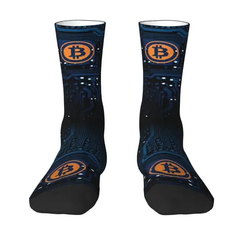 

Cute Bitcoin Computer Motherboard CPU Socks Men Women Warm 3D Print Btc Blockchain Football Sports Socks