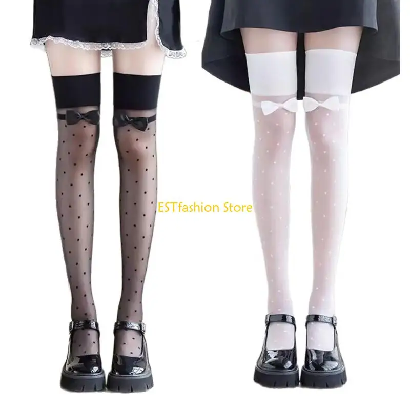 

Y5GC Thigh High Stockings Over the Knee Socks Sheer Silk Stockings for Daily Cosplay
