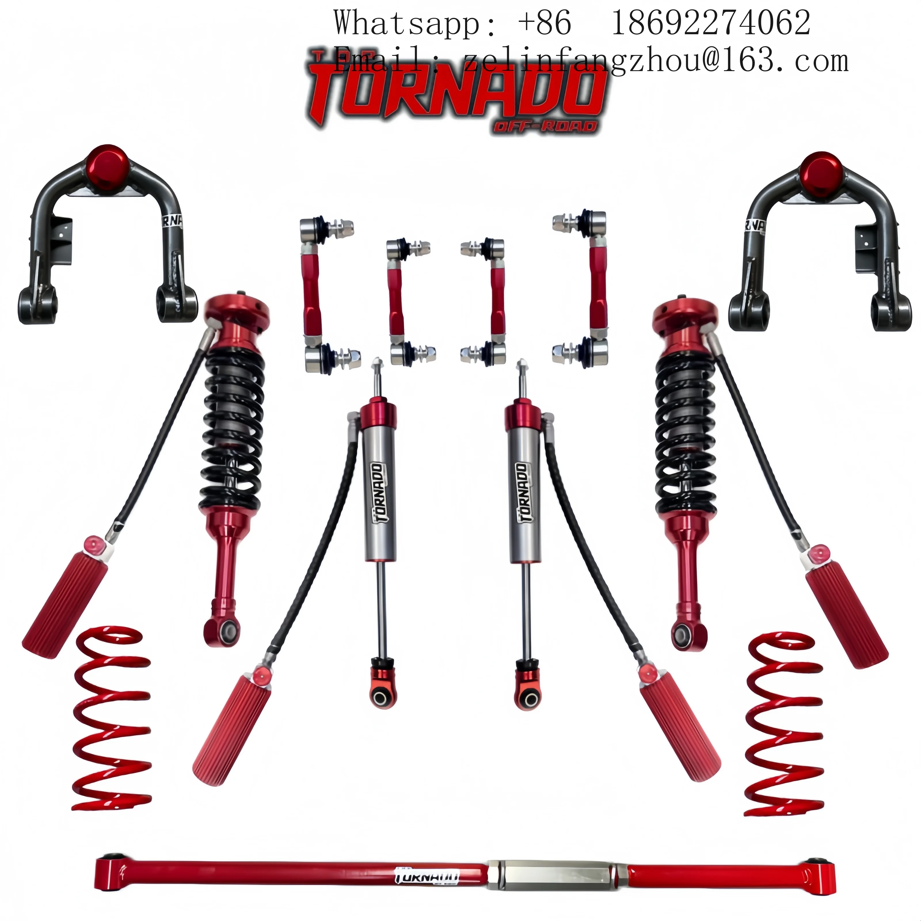 Height Adjustable D8000 Remote Reservoir Shocks Independent Damping for Toyota Fortuner GUN156R 4WD 4x4 Off Road Pro
