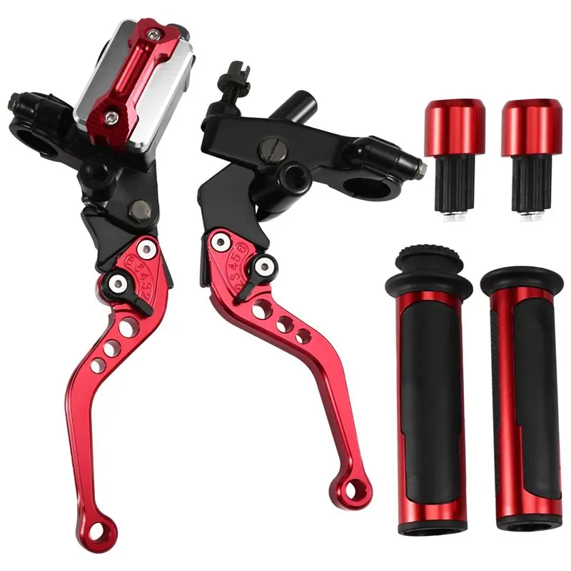 ABOK-Motorcycle Handlebar Brake Lever 22Mm Fade Resistant Brake Master Lever Durable Suit For Scooter Bike Street Bike ATV