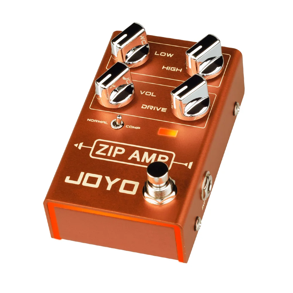 JOYO R-04 ZIP AMP Compression Overdrive Guitar Pedal from Clean Boost to Rich Crunch with 2 Band EQ for Electric Guitar