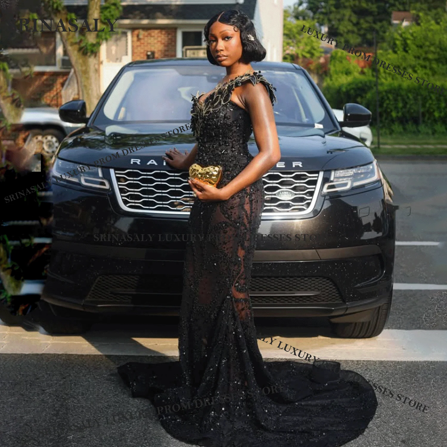 Glitter Strass Kristallen Zeemeermin Galajurk Aangepaste Sexy Aso Ebi Formele Kwasten Robe De Soiree Bruiloft Avondfeest Jurk