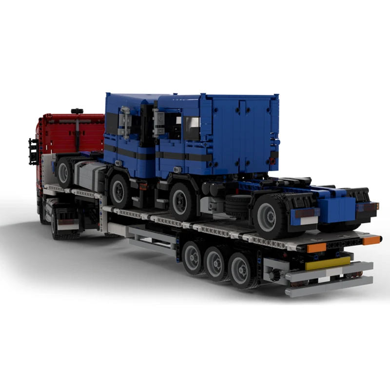 NEW MOC Low roof liftable trailer 1/21 ( 42078 compatible) Model Building Blocks DIY Assembled Bricks Educational Toys Gifts