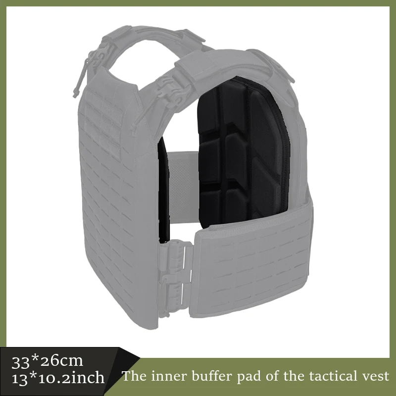 Tactical Vests with Built-in Thickened Cushioning EVA Pads Lined Breathable Back Plates 1 Pair