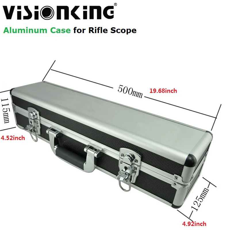 Visionking High Quality Aluminum Hard Carry Case for Rifle Scope Equipment Box Large Capacity Riflescope Suitcase Scope Boxes