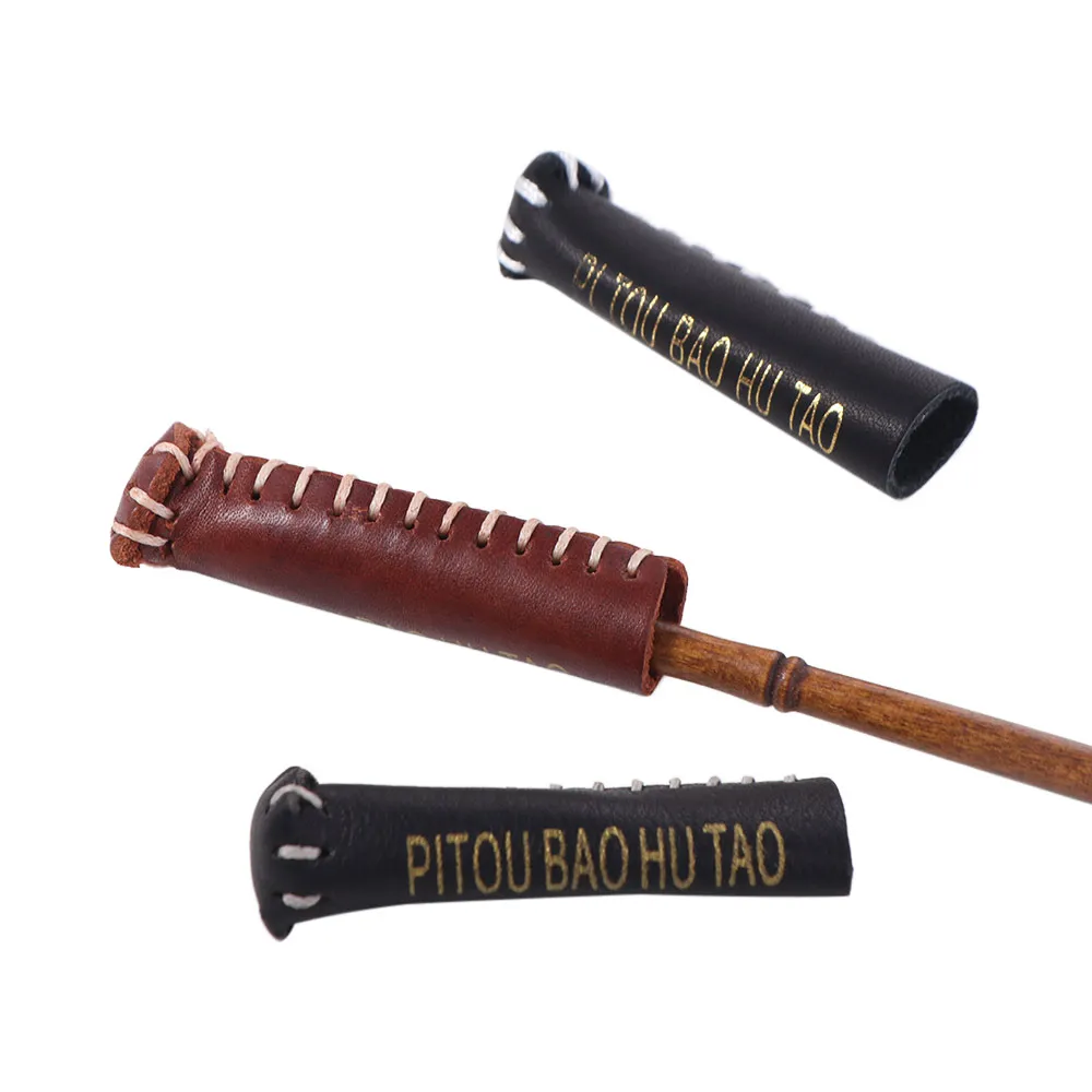 Picture 5: Leather Snooker Cue Protective Moistureproof Dustproof Cue Head Cover Cue Sleeve Pool Cue Billiard Tip Protector
