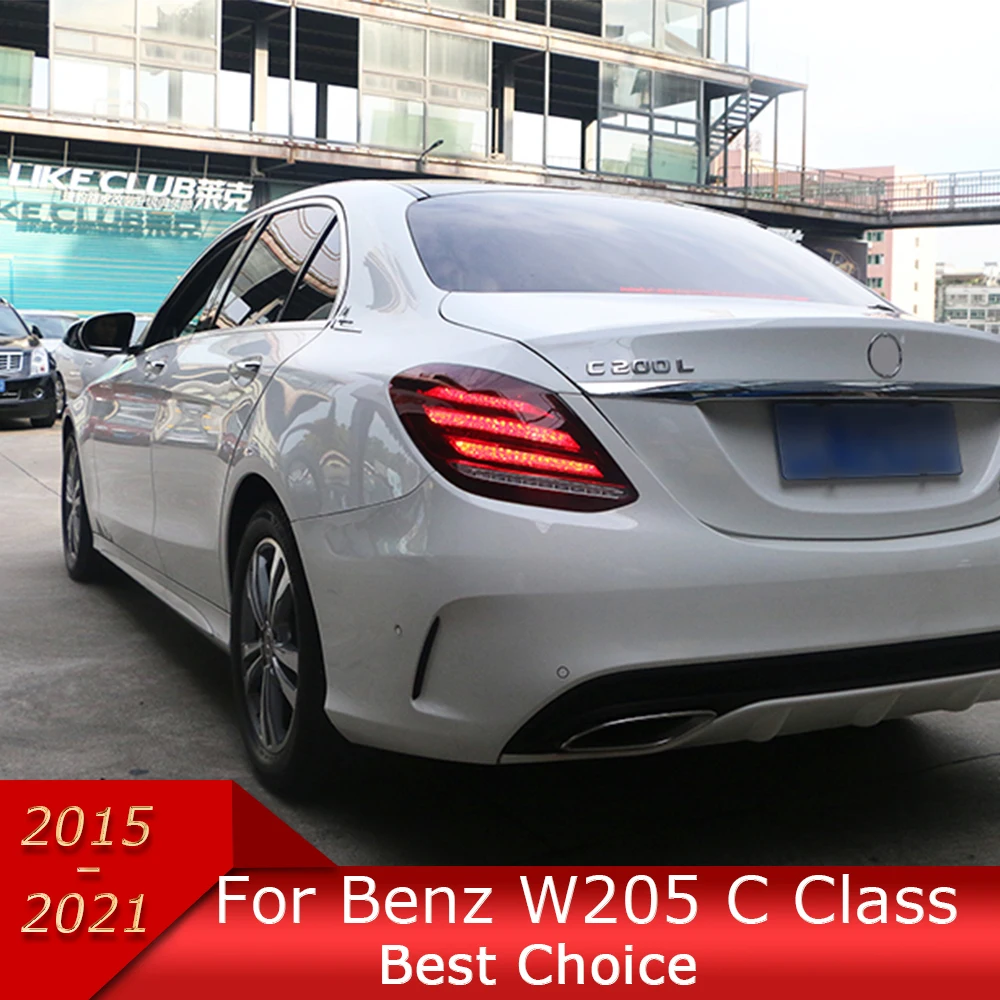 

Автомобильные фары для Benz W205 C Class 2015-2021 светодиодный Автомобильная задняя фара в сборе обновленная модель Maybach 2019 стильные аксессуары для сигнальных фар