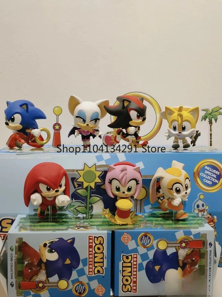 Original Hottoys Cosbi Sega Action Figure Sonic Hedgehod Anime