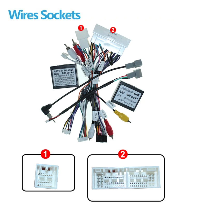 16pin android Car radio Wire Harness Power Cable Adapter Canbus Decoder For Hyundai I20 Ix35 Ix45 Mistra Elantra Lafesta Tucson