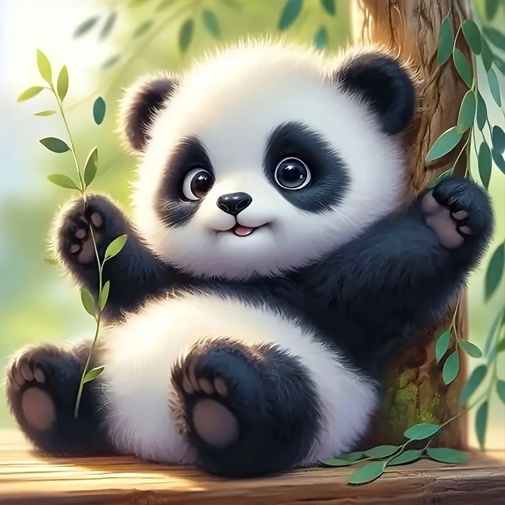 EverShine DIY Diamond Painting Panda 5D Full Square Round Drill Mosaic Animal Embroidery Crafts And Art Supplies Kit Home Decor