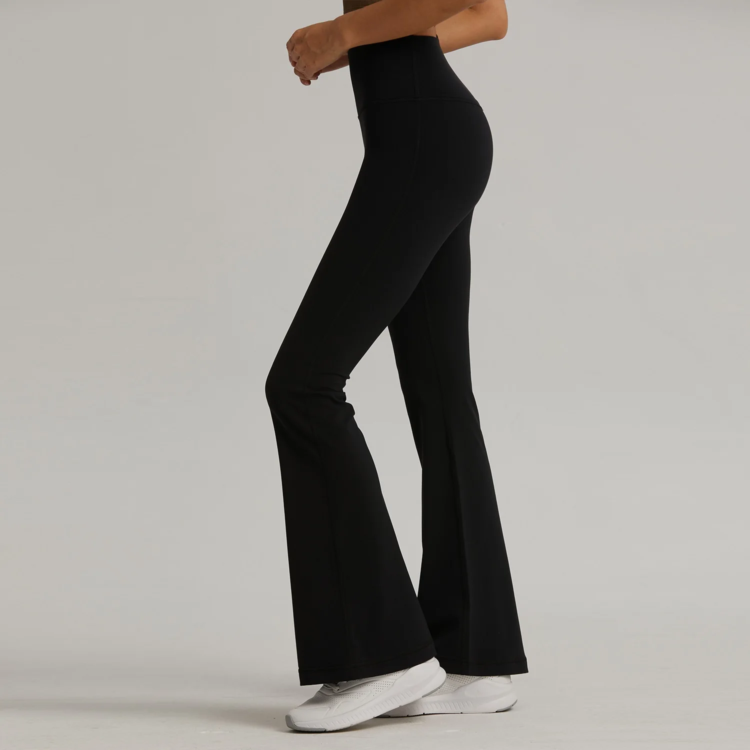 Solid Color Soft Women Sport Pant Tight Butter High Waist Yoga Legging Flared Athletic Gym Comprehensive Training Jogging