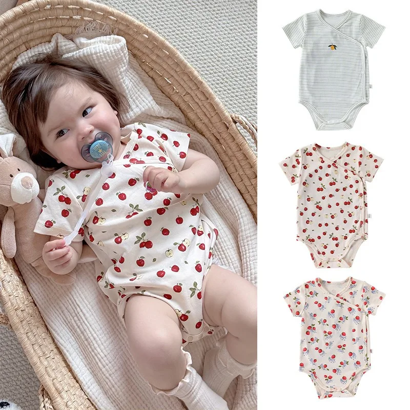 Summer Baby Girl Clothes Kimono Onesie Cotton Printing Infant Bodysuit Boys Girls Outfit Cute Romper Newborn Toddler Outfits