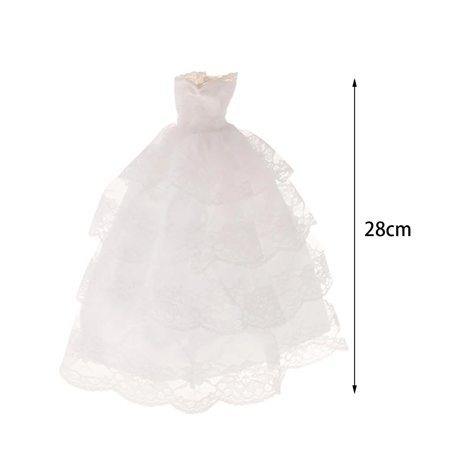 Bridal Dress Landscape Decor Educational Toy 1/6 Scale Figure Wedding Dress