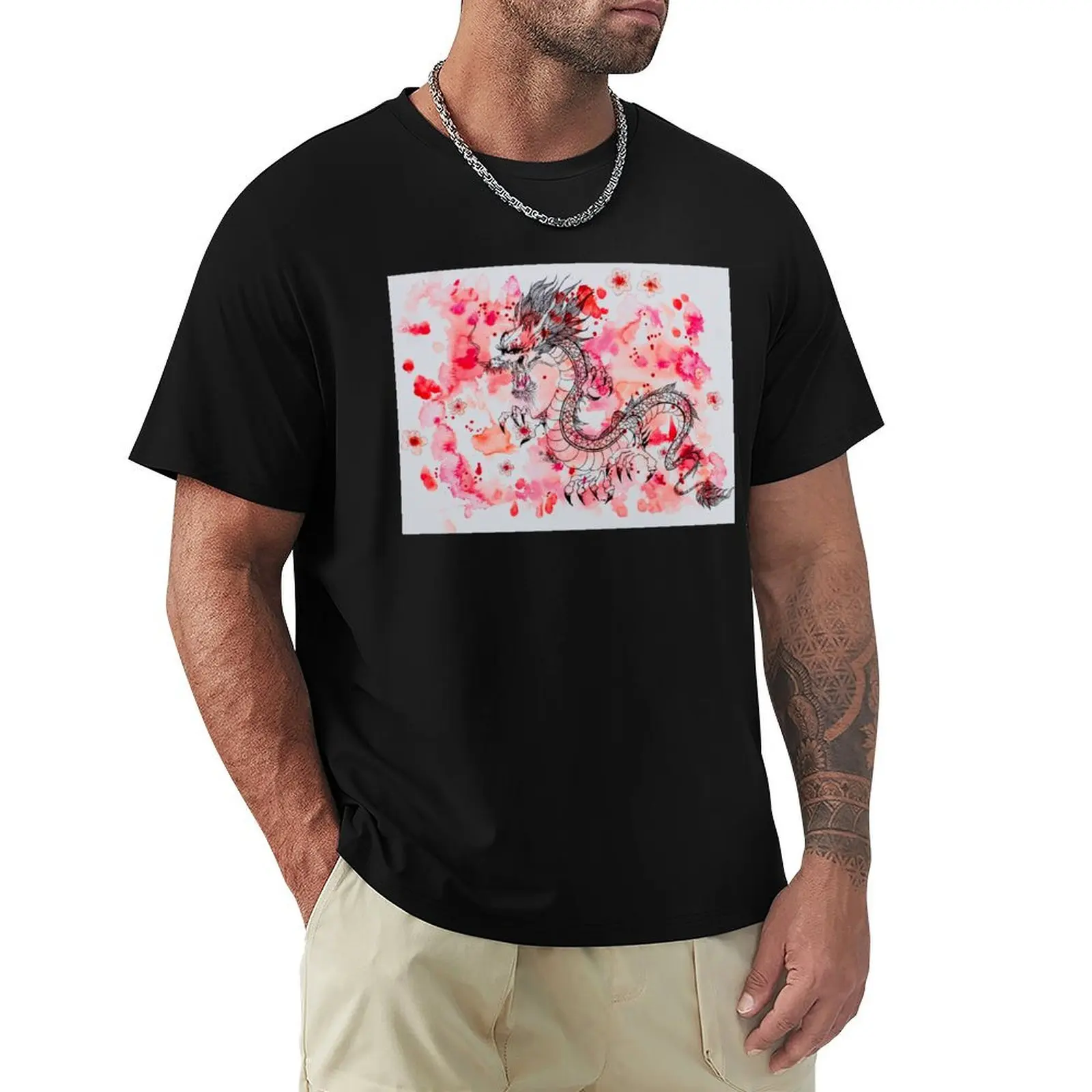 Daydreams of Dancing Dragons - YLM_arts T-Shirt Athletic Fit Sports Short Sleeve Top