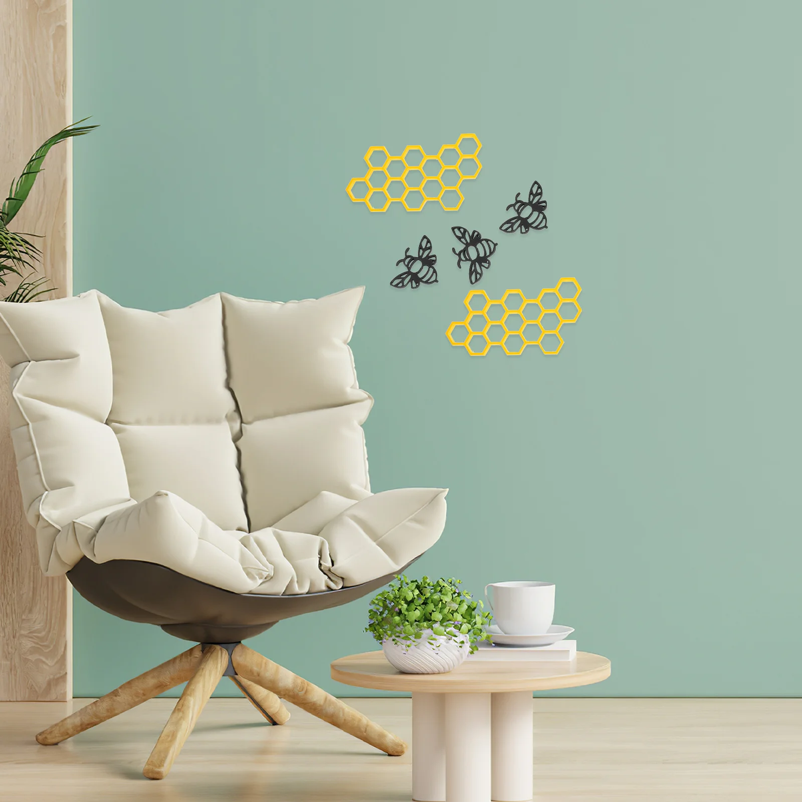 

Bee Wall Decoration Honey Comb Nursery Beehive Home Hanging for Garden Charm