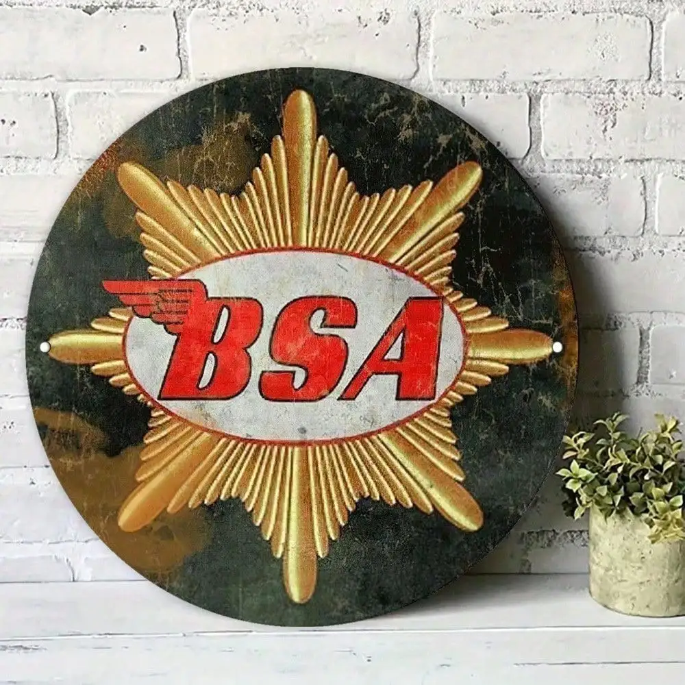 Bsa Vintage Logo Me…