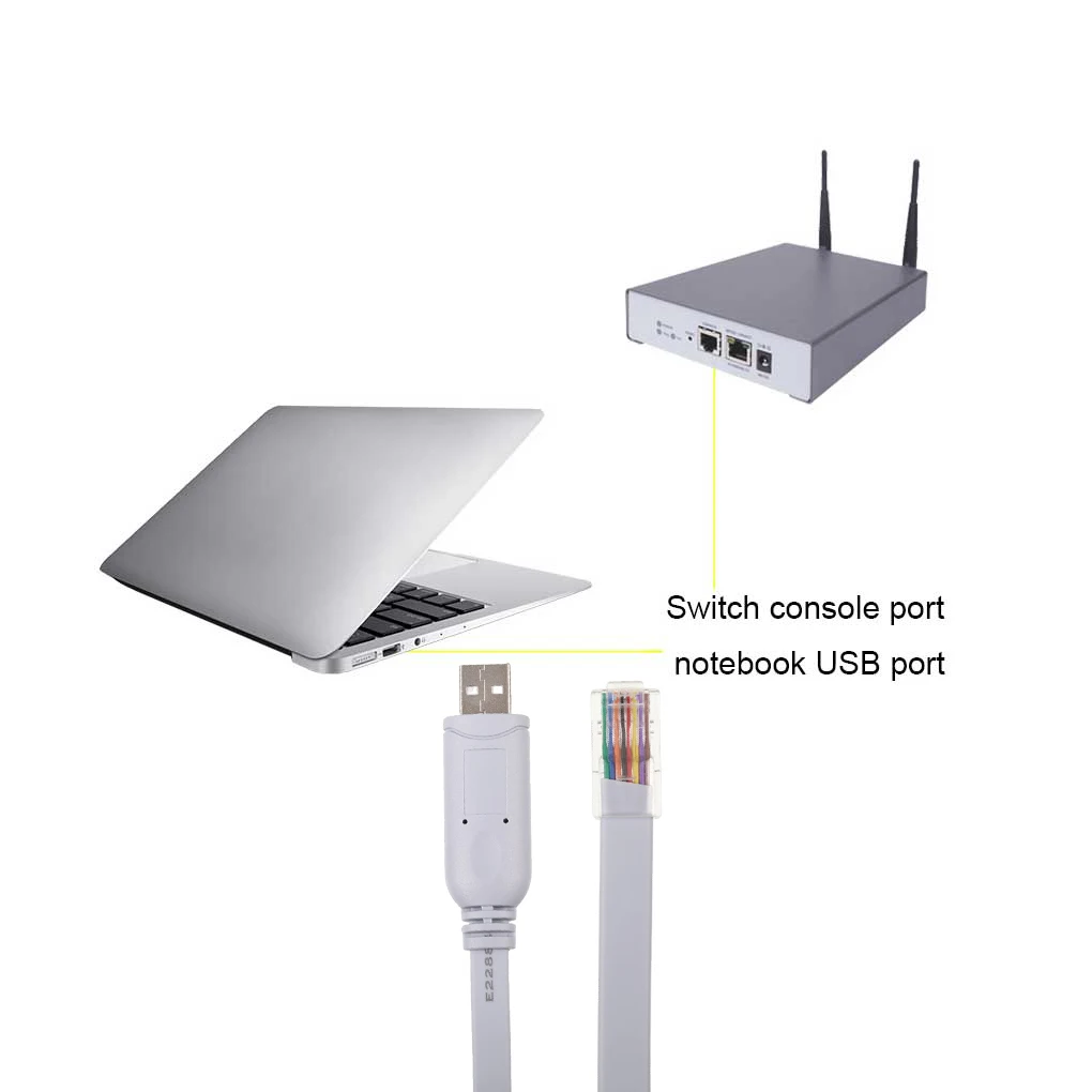 Mới 1.8M USB Để RJ45 Cho Cisco USB Cáp Console Tay Cầm Gỡ Lỗi Dòng A7H5 Cho Cisco H3C HP Arba 9306 Cho Huawei Router