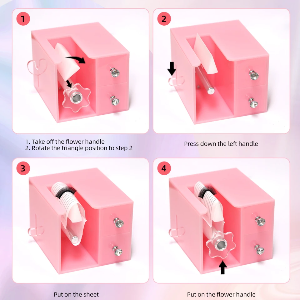 Used To Individual Lashes Root Separate Easier To Create Eyelash Extensions Volume Fans Acrylic Storage Box for Eyelash Artist