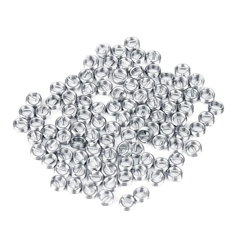 

M2 Нержавеющая сталь SS304 Спиральная проволока Винтовые вставки с резьбой Спиральная проволочная вставка Вставка для ремонта резьбы Резьбовая вставка