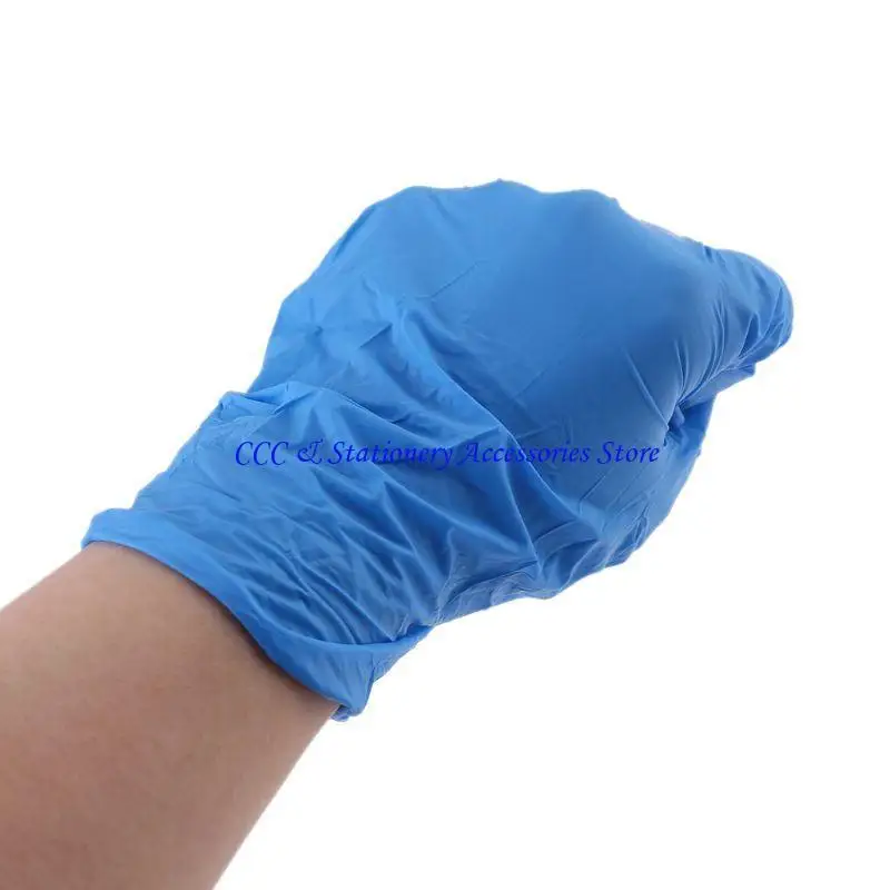 

Q1JC 100pcs Waterproof Disposable Washing Cleaning Nitrile Gloves Work Safety Gloves