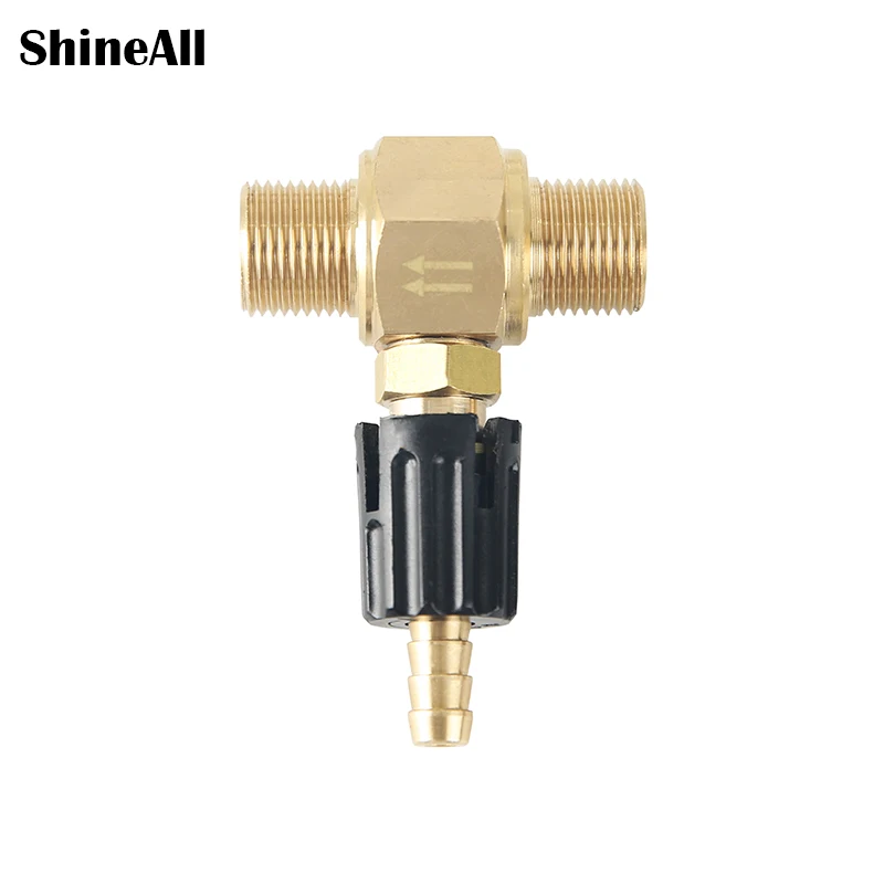 4500PSI Adjustable Syringe, Used for Pressure Cleaning Machine 3/8 Bar Pressure Soap Syringe Detergent -2.1mm Hole