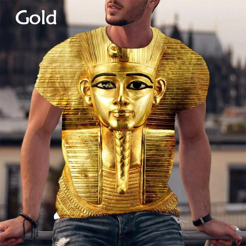 Ancient Egyptian Pharaoh 3d Printing T Shirt Street Funny Hip-hop Fashion Casual Cool T-shirt Top