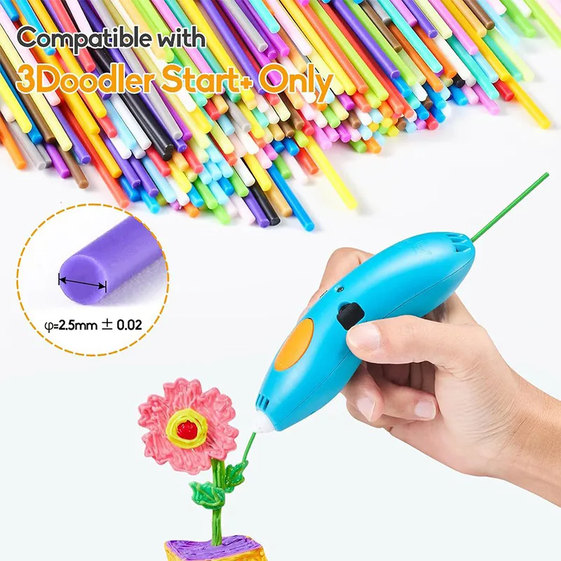 3D Doodler Pen Refills, 3D Pen Filament, 32 Colors PCL Low Temperature Filament, 2.5mm Diameter(Pen Not Included)