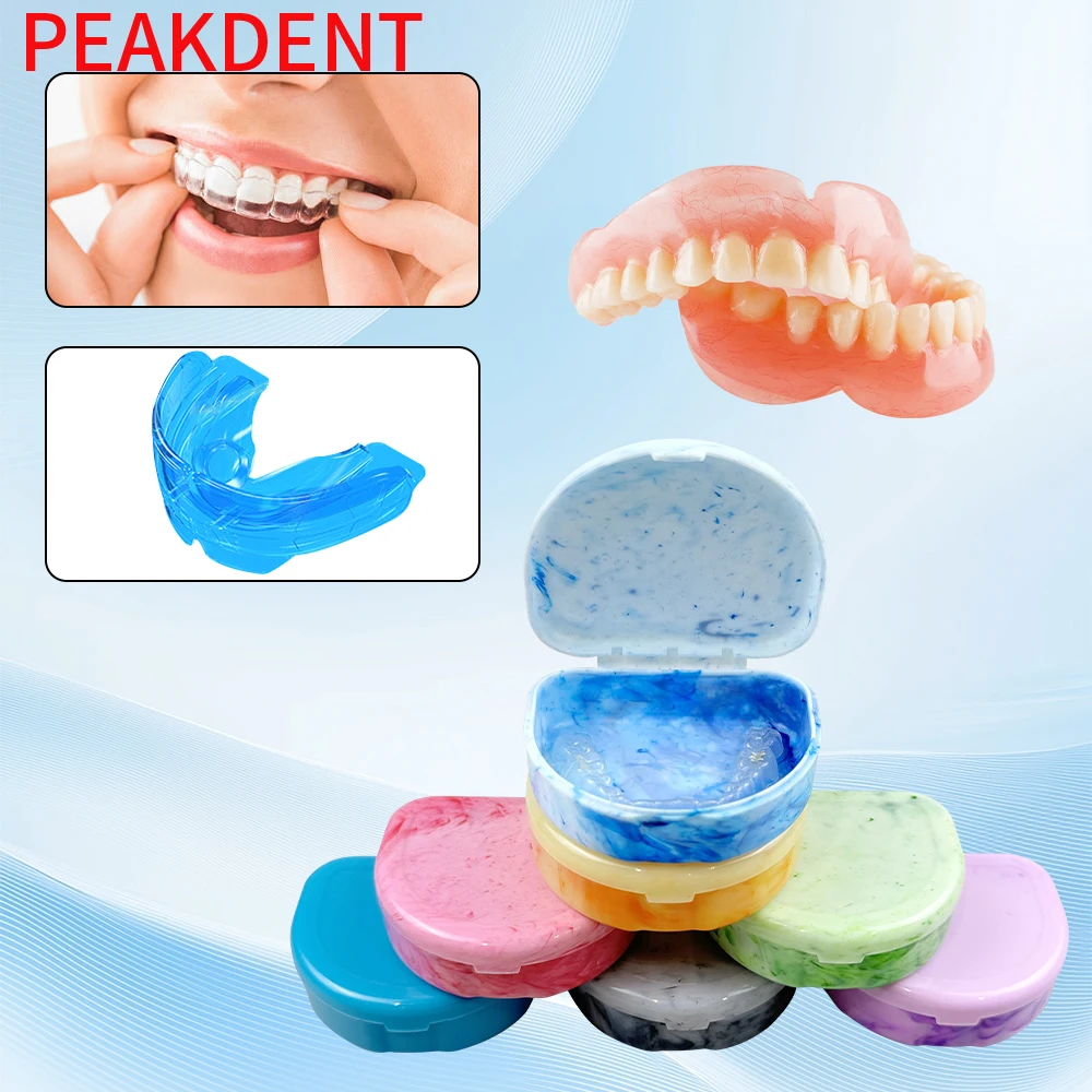 5pcs Denture Storage Box Dental Retainer Orthodontic Mouth Guard Braces Retainer Plastic Oral Hygiene Supplies  Accessories